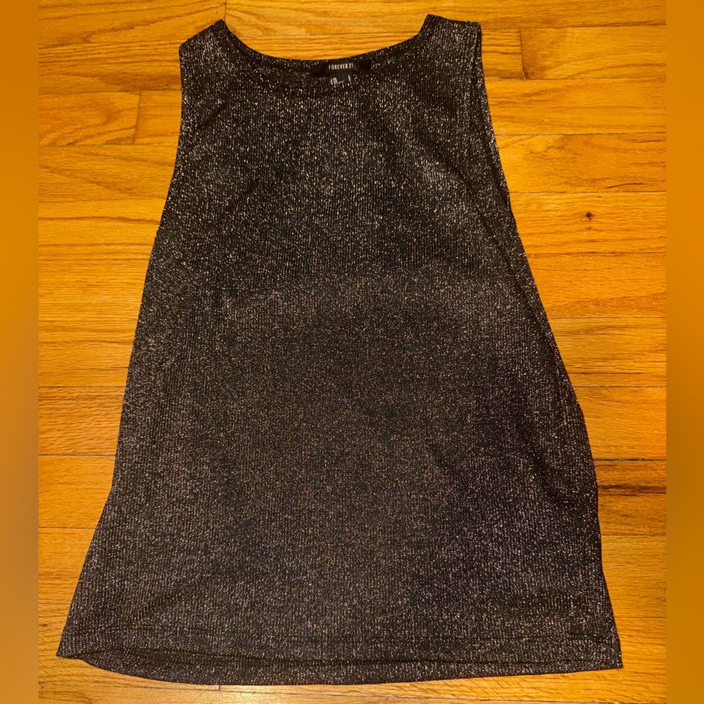forever 21 glitter tank